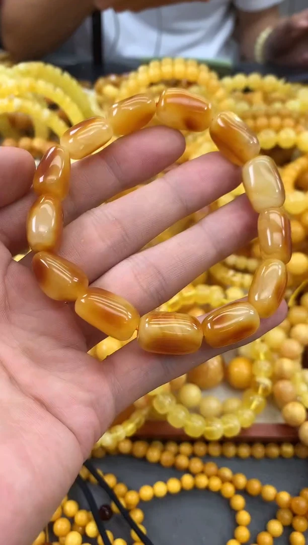 未镶嵌蜜蜡裸石手串