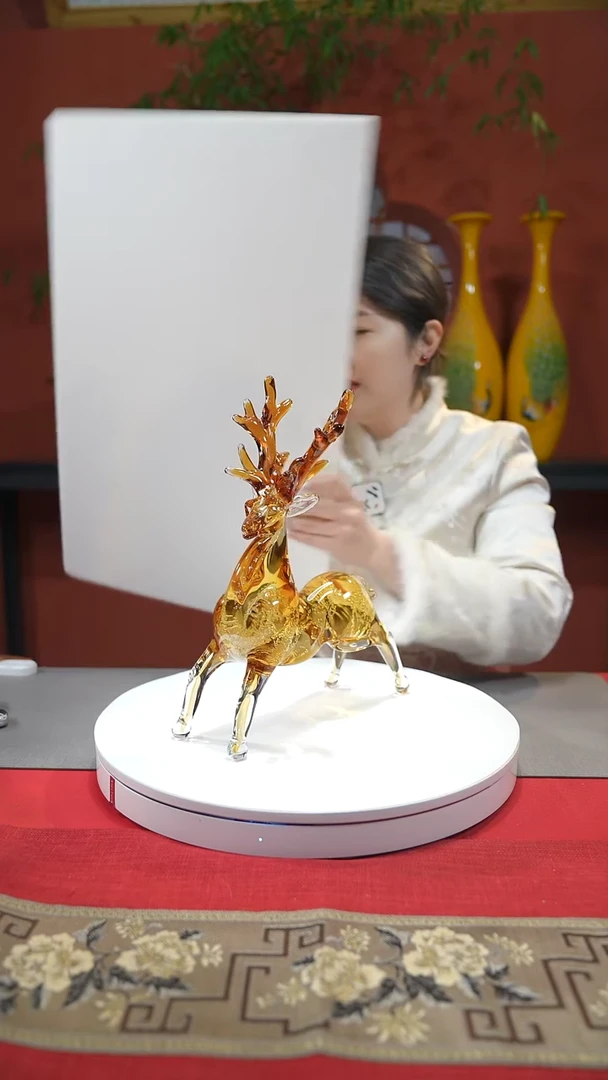【闪购商品】琉璃手工艺品麋鹿
