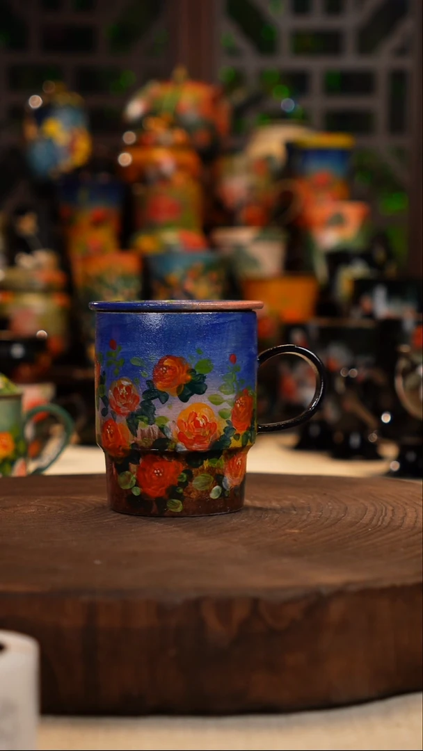 油画    釉下彩   杯子