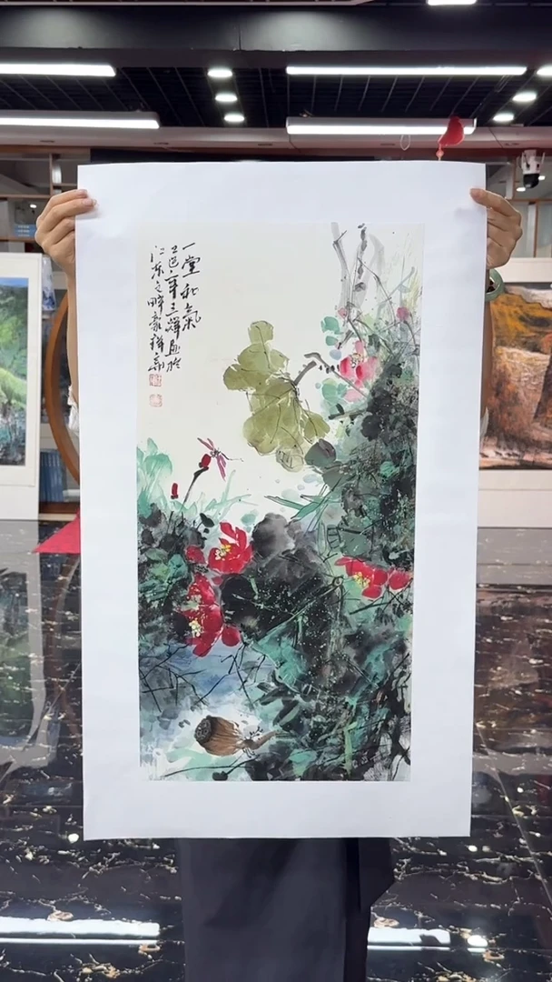 国画手绘山水花鸟