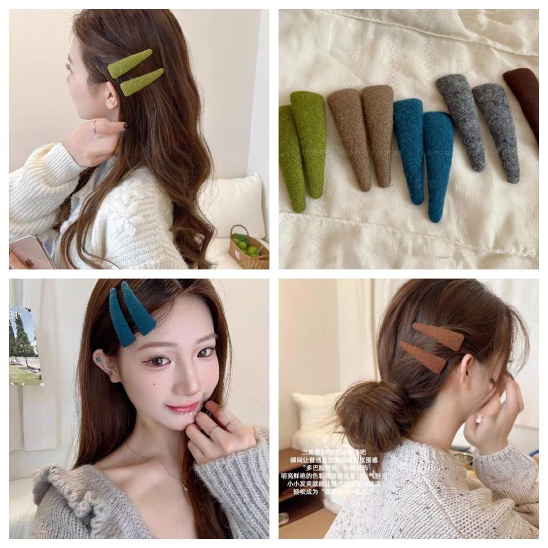 减龄针织布艺新款发夹网红爆款气质刘海夹侧边夹发饰女可爱发卡