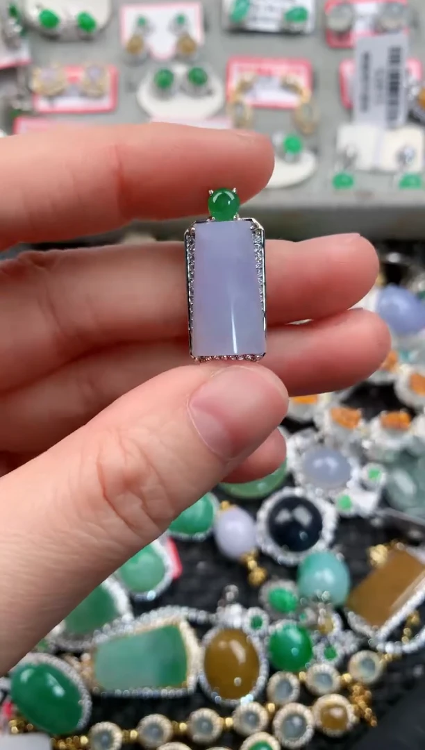 银S925镶嵌戒指翡翠999---2