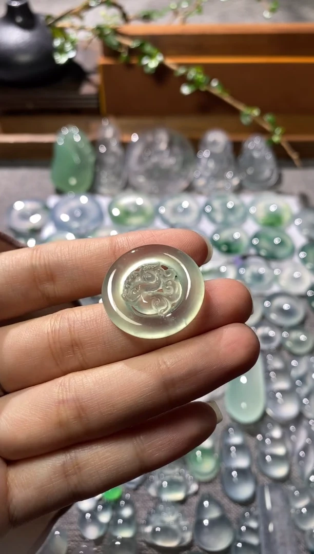 吊坠(不含链)未镶嵌翡翠麒麟圈