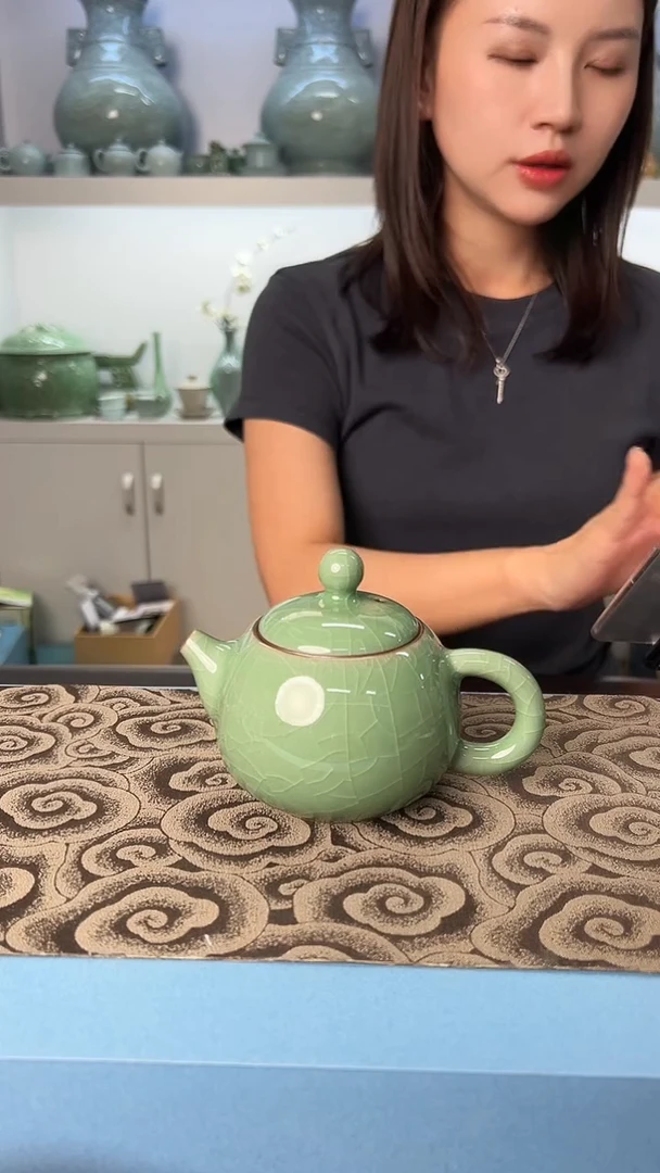 龙泉云间青瓷小米茶器