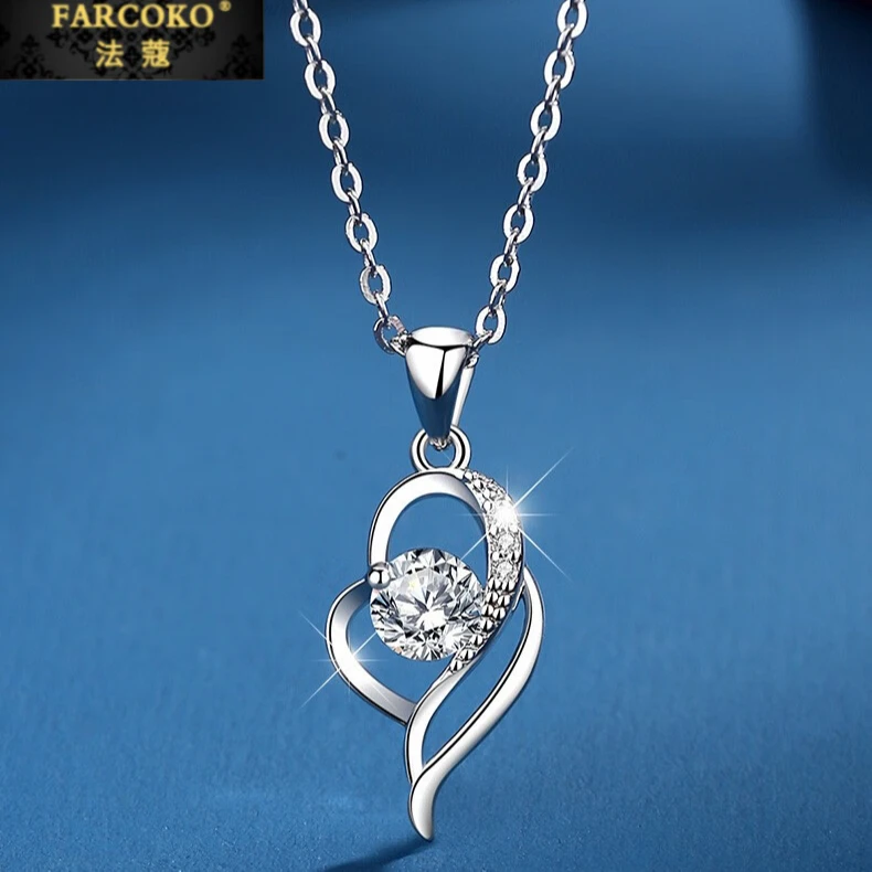 FARCOKO/法蔻 链子足银 新款莫桑项链女小众百搭情人节礼物送女友