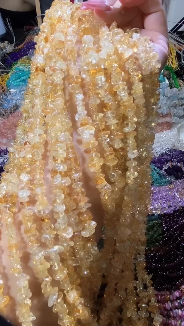 水晶珠宝半成品未镶嵌黄水晶