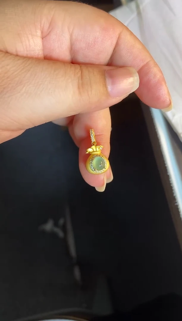 吊坠(不含链)银S925镶嵌翡翠1