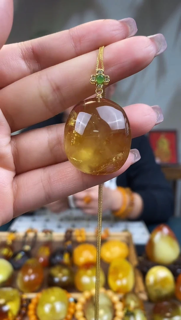 【闪购商品】琥珀裸石银S925镶嵌基地发货 一物一证 顺丰包邮