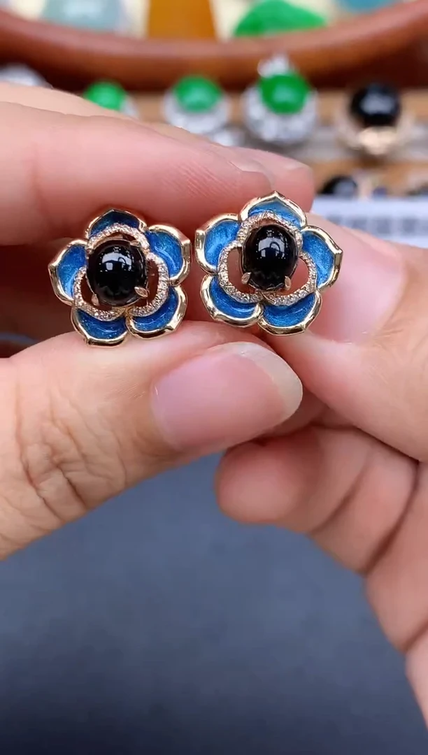 颈饰18K金镶嵌翡翠557-中国好珍宝