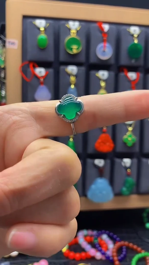 【闪购商品】玛瑙/玉髓耳坠未镶嵌戒指