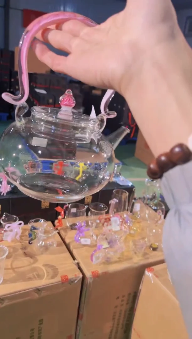 【闪购商品】粉凤尾提梁壶晶焱金标