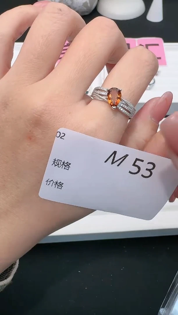 【闪购商品】水晶戒指银S925镶嵌多样性发一M53