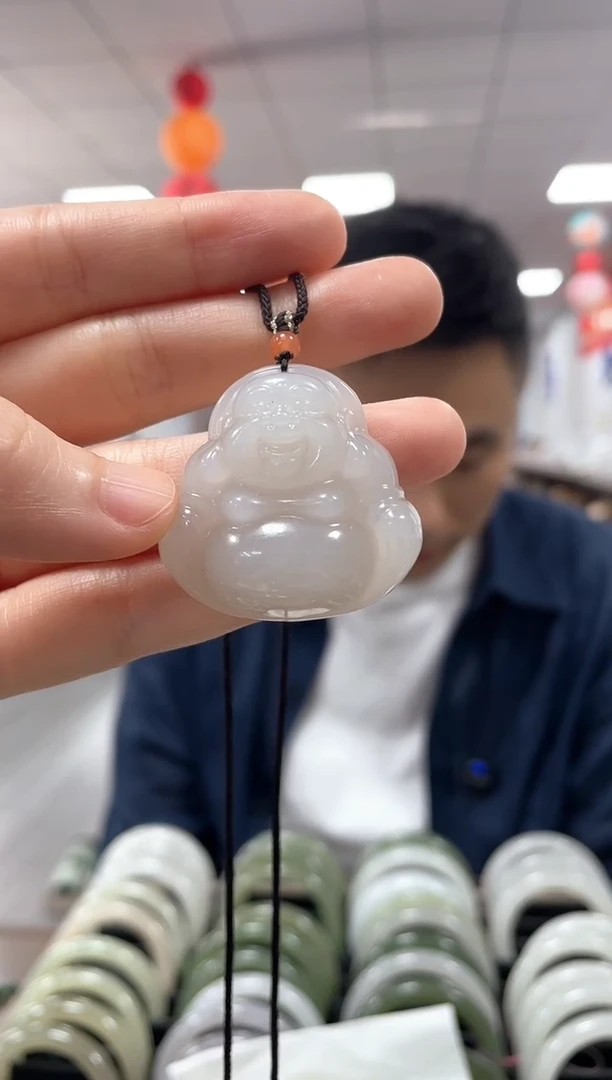 和田玉未镶嵌颈饰佛公挂件一件35mm