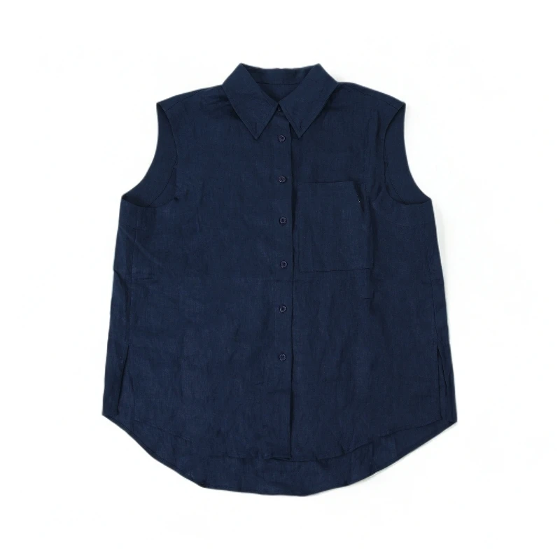 七七【100亚麻套装】2025夏季高街时尚气质设计重工款无袖马甲