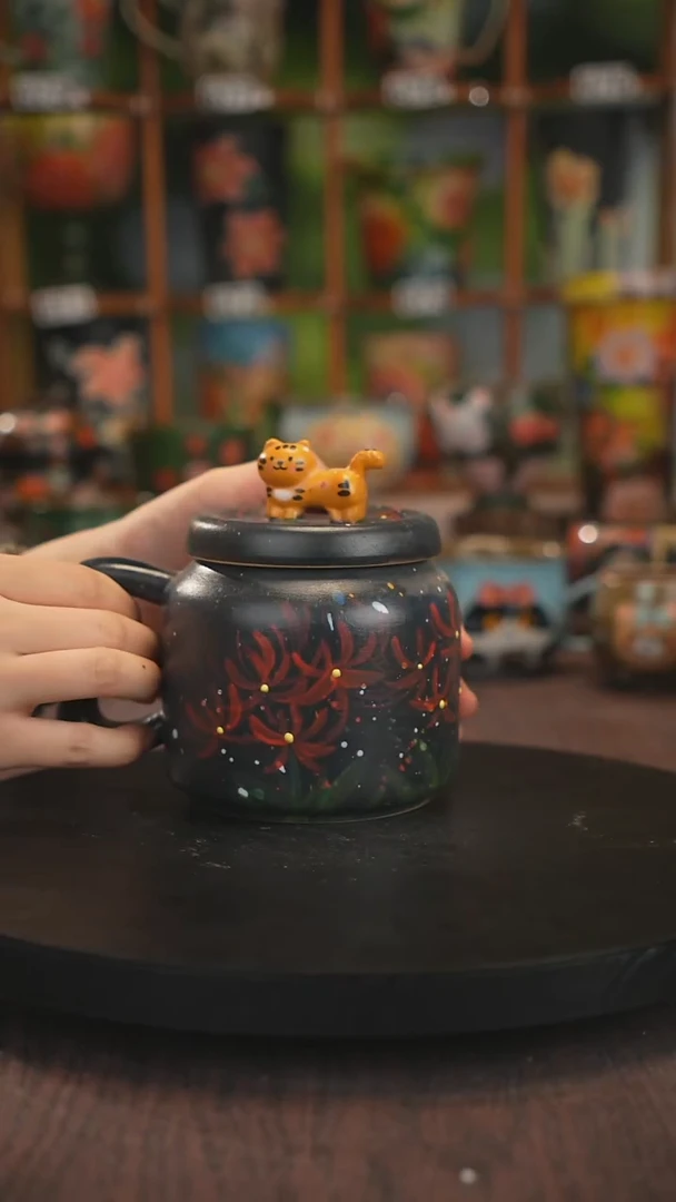 杯子手绘釉下彩