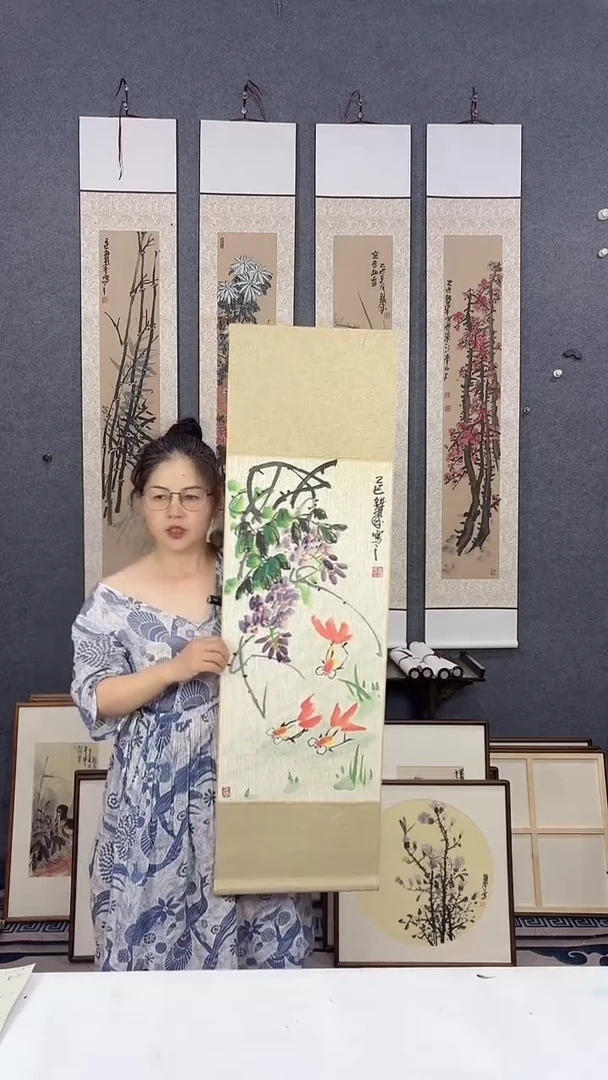 国画108*32吴铁成作品