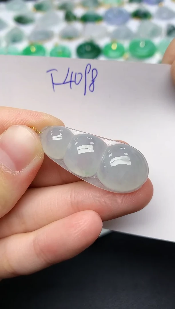 颈饰18K金镶嵌翡翠天然缅甸A货翡翠百元以上9元证书费自理