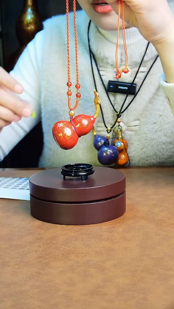 【闪购商品】226直播一物一图大漆酒葫芦送底座