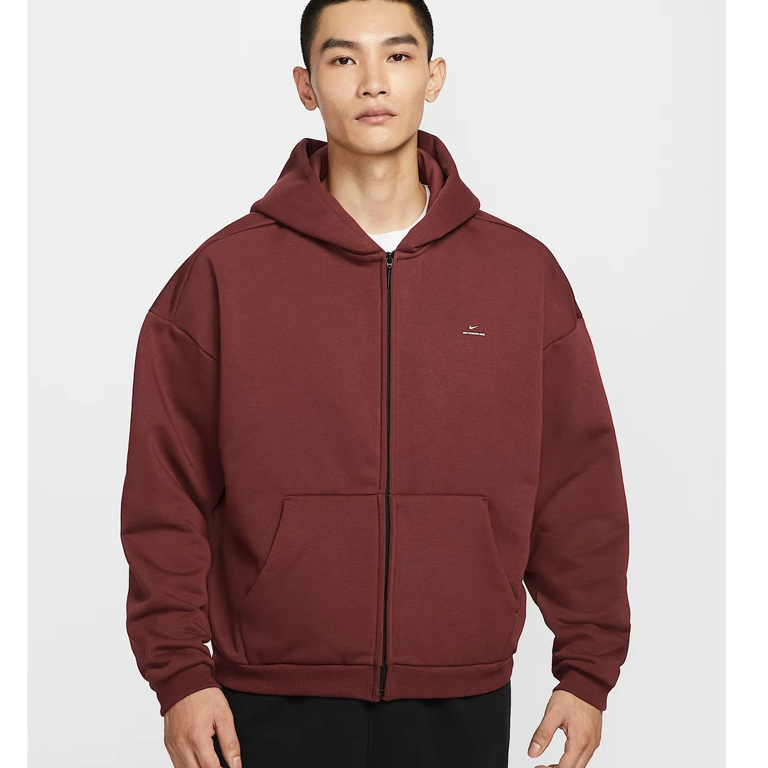 【滔搏联动】耐克Therma-FIT新年战袍开襟加绒篮球连帽衫IO3690-619