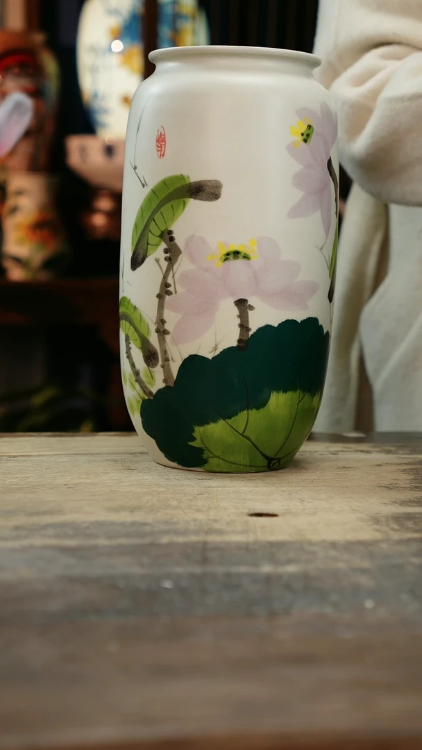 【闪购商品】瓷片景德镇纯手工釉下彩精品花瓶