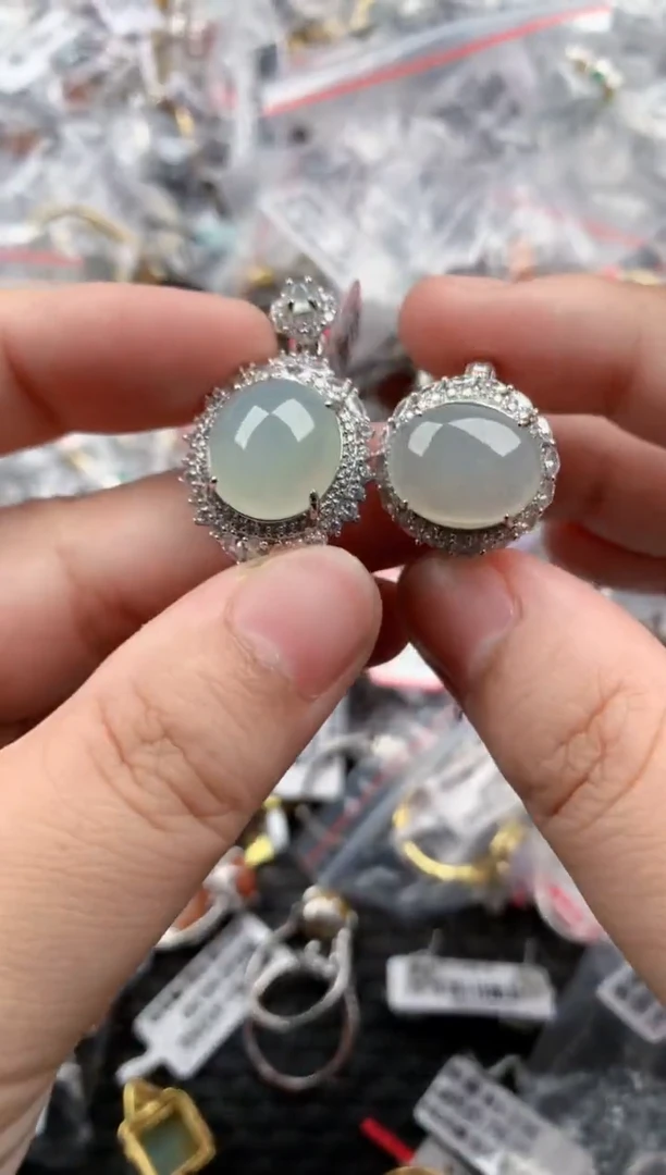 银S925镶嵌戒指翡翠444444   1