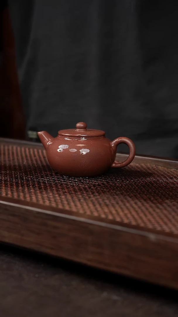 茶壶紫砂紫泥平盖水平