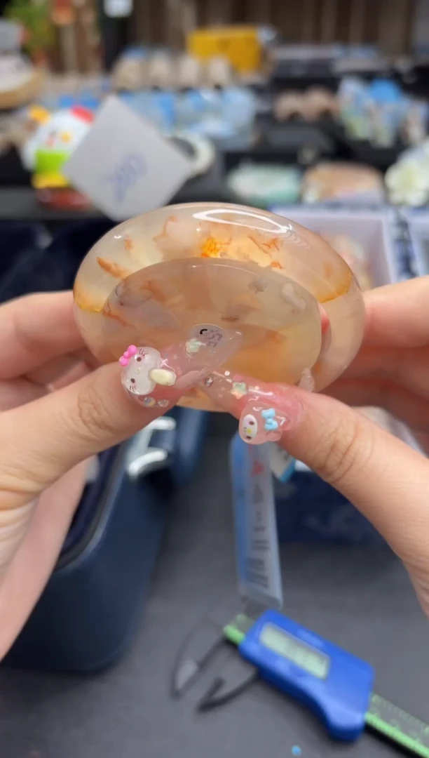 未镶嵌手镯石英质玉11(55圈赠送镯心)