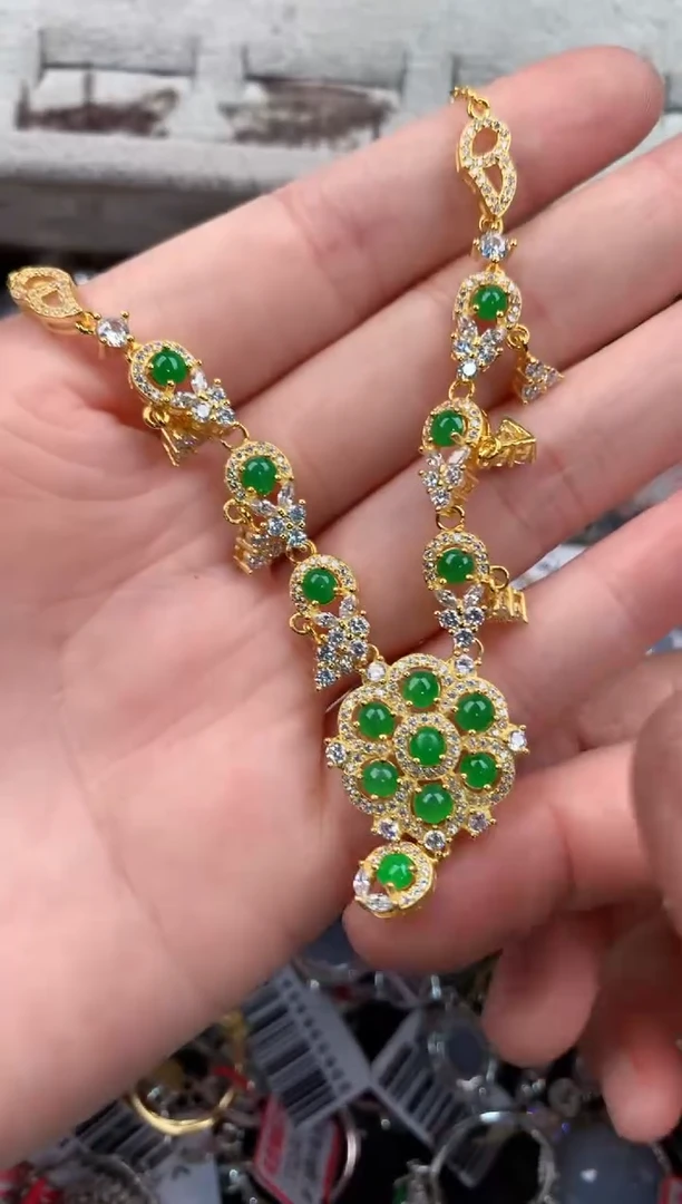 银S925镶嵌戒指翡翠11*11*11----9