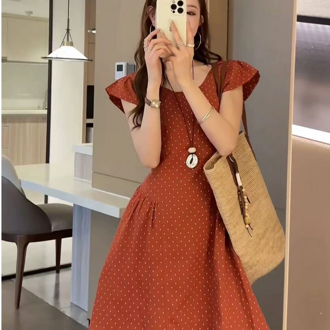9959夏日俏皮感~小个子波点连衣裙