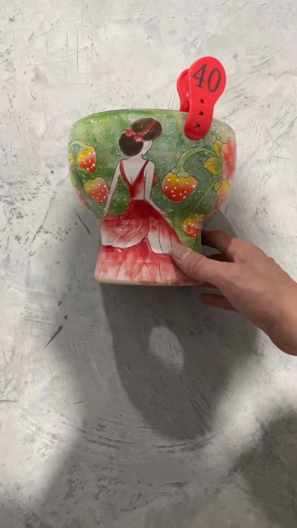 摆件临****馆40陶花岛多肉陶瓷花盆罐——微瑕