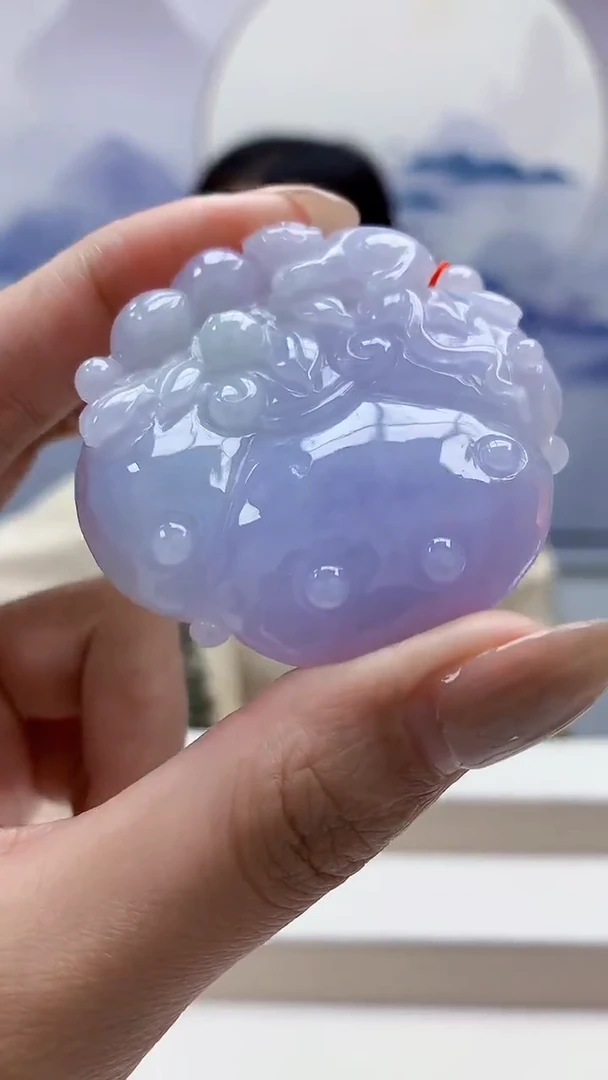 未镶嵌定制翡翠海****ʸ4852MM-毛货挂件