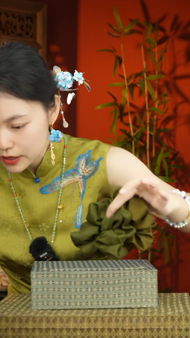 刺绣桑蚕丝大肠圈发圈