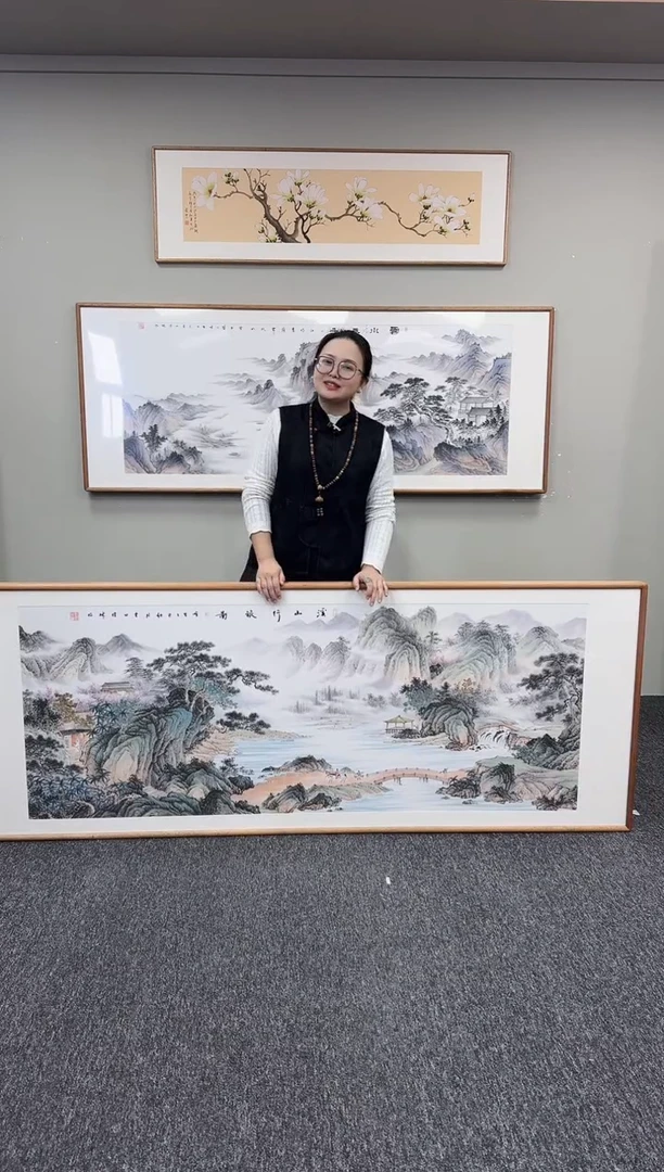 国画溪山行旅210*80