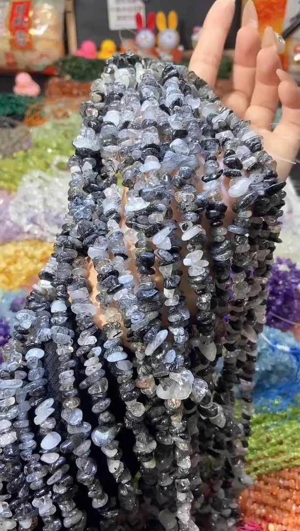 水晶珠宝半成品未镶嵌黑发晶
