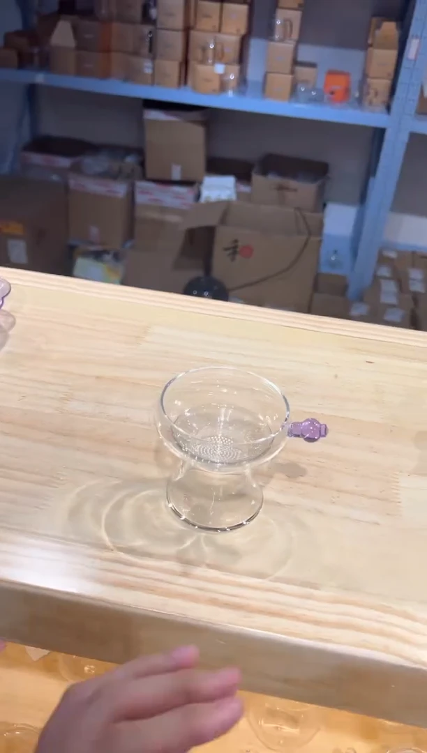 禾器-奉珠茶漏-浅紫色+清禾杯浅紫2只