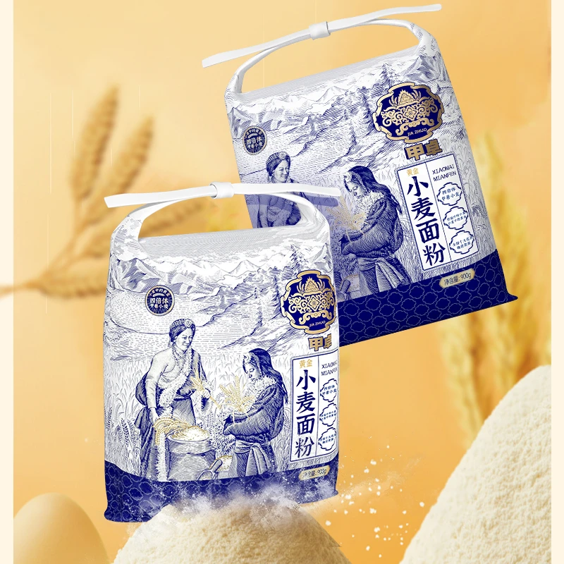 【甘孜特产】甄选高原甲卓黄金小麦面粉营养口感劲道浓郁900g*2袋