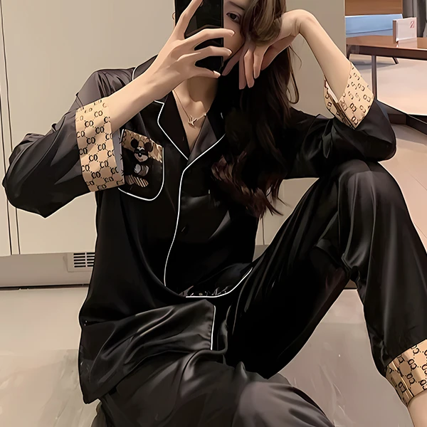 Sleep Password【G家黑色米奇】小众潮牌设计情侣款可外穿家居服