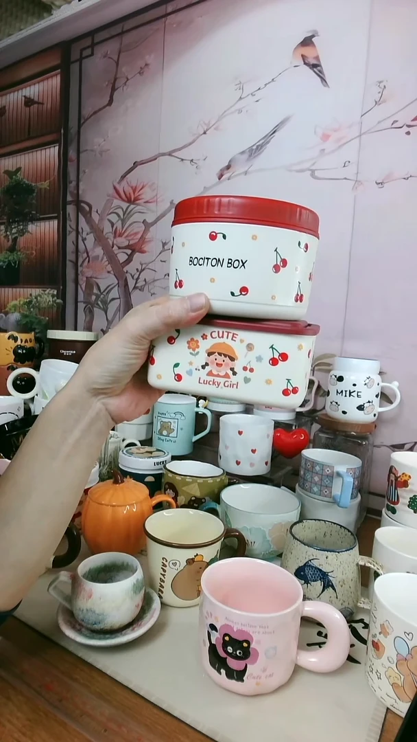 陶饭盒套装（圆形+方形）