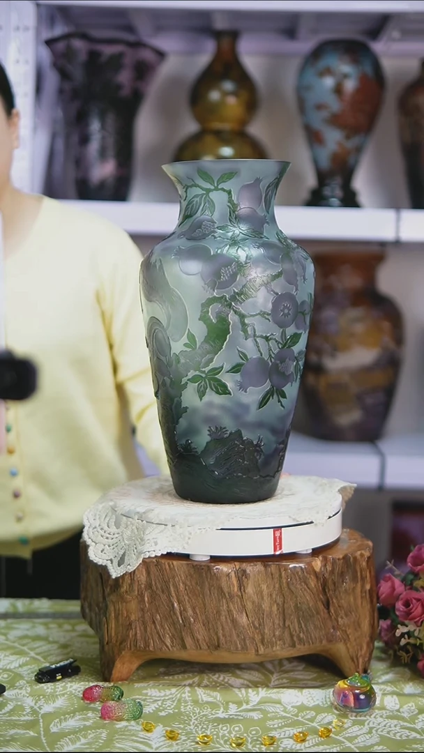 琉璃【7】尾货特价格雷花瓶