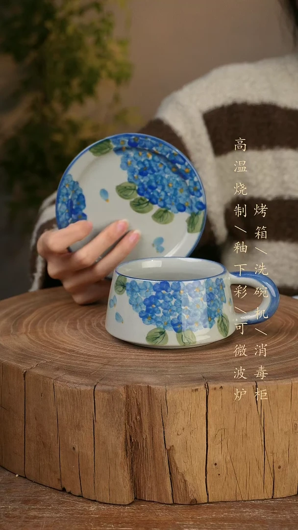 碗瓷景德镇手工手绘高温瓷釉下彩