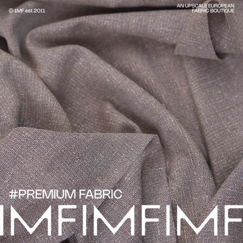 鎏金派对 意大利进口羊毛面料绉纱羊毛服装布料 宽1.5米300G/M