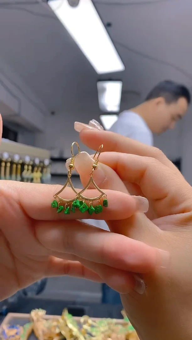 【闪购商品】翡翠耳饰合金139翡翠耳钩