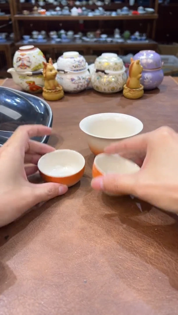真的很便宜超好看会开片的旅行茶具