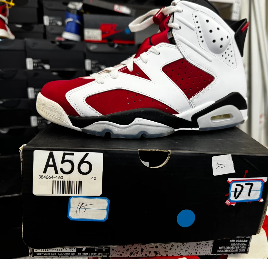 nike aj6 白红 全新原盒 40码 12.3 bai A56