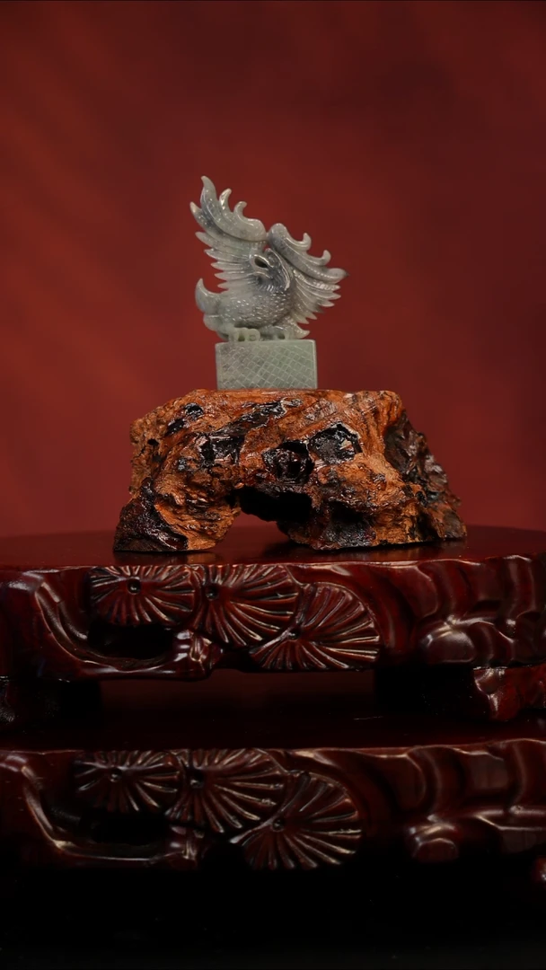 未镶嵌摆件翡翠大展宏图小摆