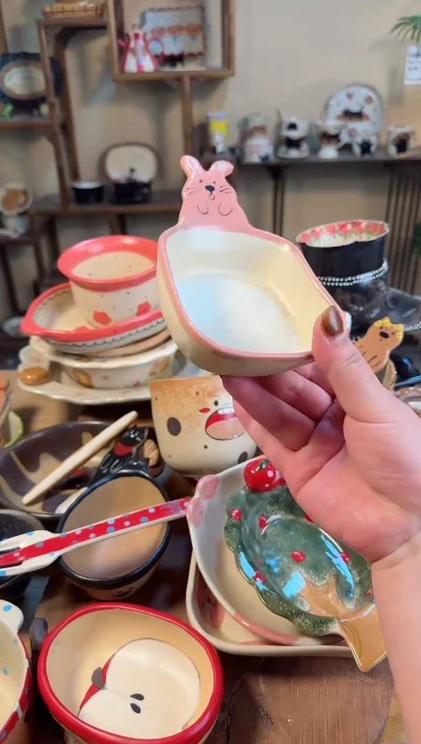 【闪购商品】兔兔碗高温瓷器瓷器