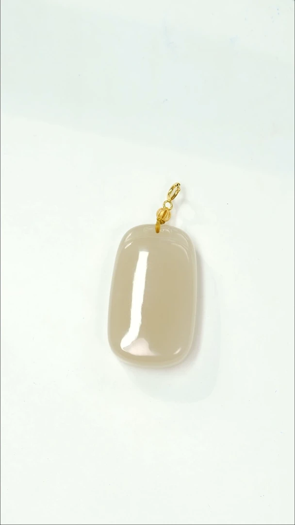 和田玉18K金镶嵌珠宝奇石1