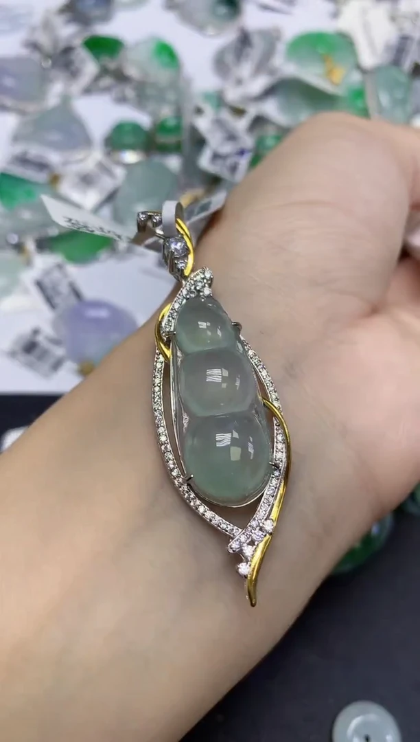 颈饰未镶嵌翡翠天然缅甸翡翠A货百元以上9元证书费自理