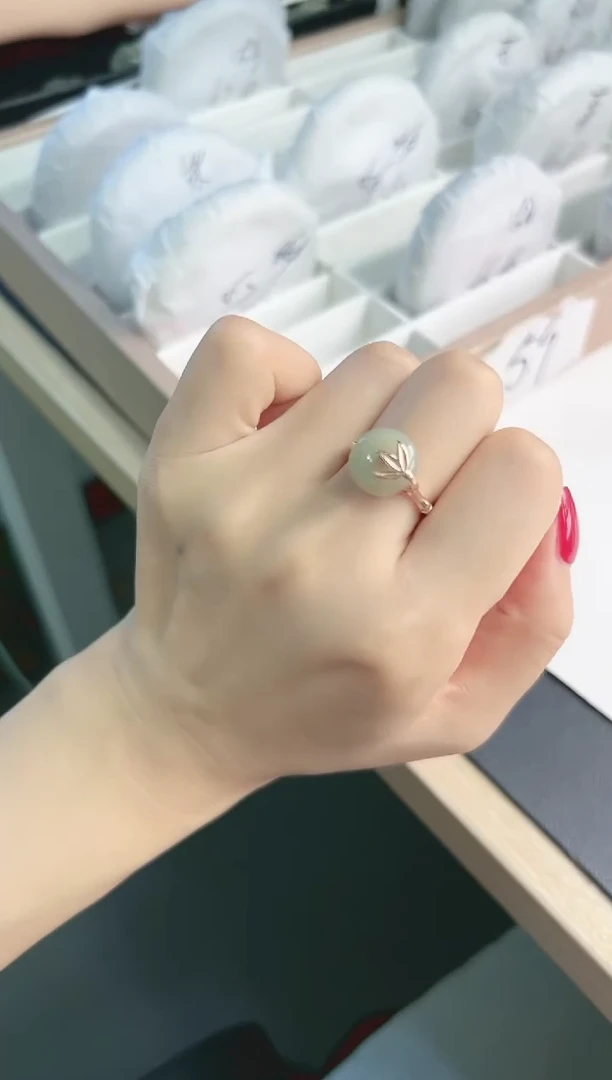 【闪购商品】和田玉戒指未镶嵌微色差Y晴白