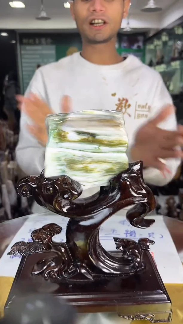 未镶嵌珠宝奇石硅化玉缅甸天然树化玉精品摆件